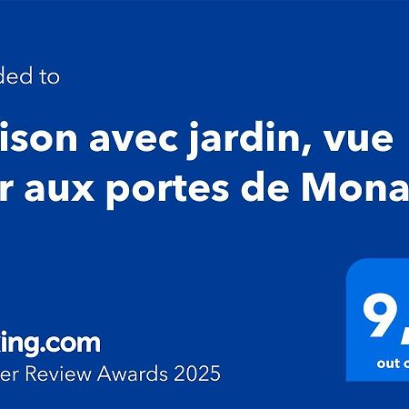Maison Avec Jardin, Vue Mer Aux Portes De Monaco Beausoleil Bagian luar foto