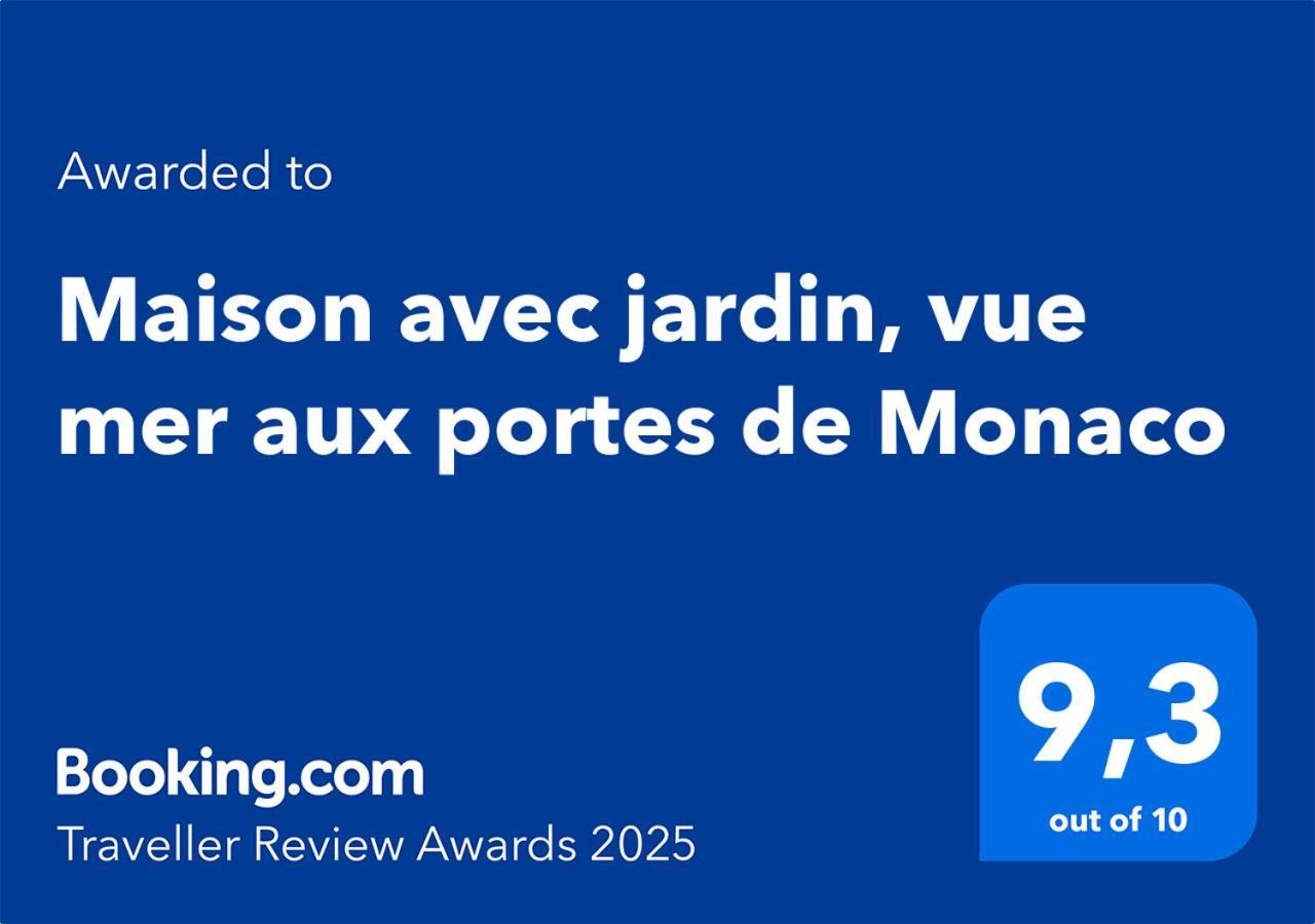 Maison Avec Jardin, Vue Mer Aux Portes De Monaco Beausoleil Bagian luar foto